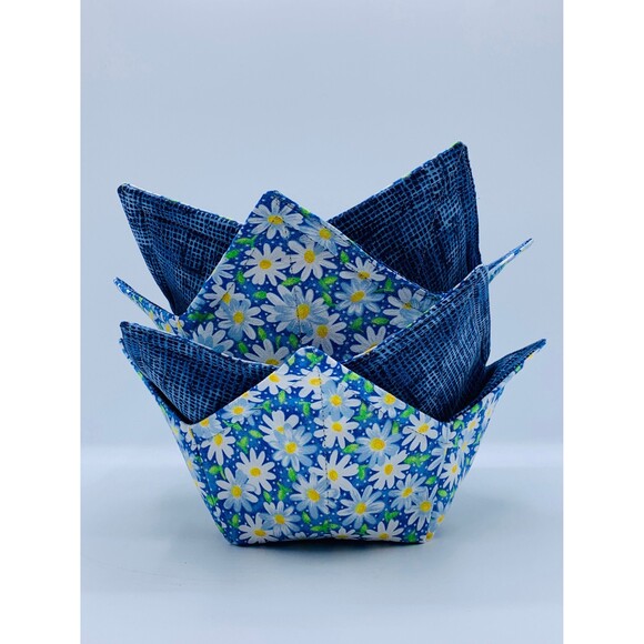 Microwave Bowl Cozy, Soup Bowl, Dinner & Pint Size, Reversible Gift Set of 3 - Picture 2 of 10